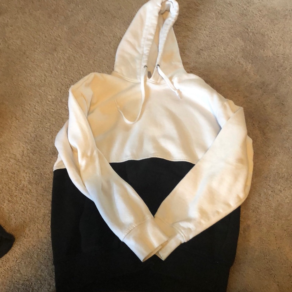 black and white hoodie